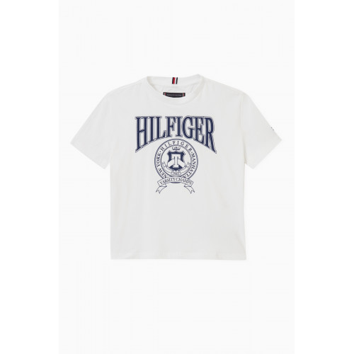 Tommy Hilfiger - Peached Logo T-shirt in Cotton White