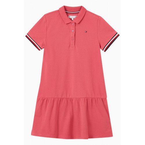 Tommy Hilfiger - Logo Polo Dress in Cotton Pink