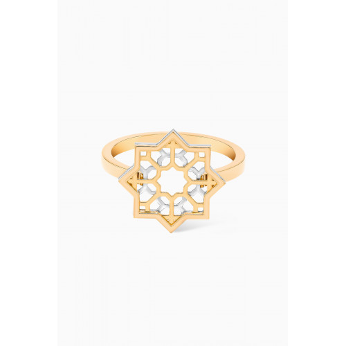 Damas - Al Qasr Star Ring in 18kt White & Yellow Gold