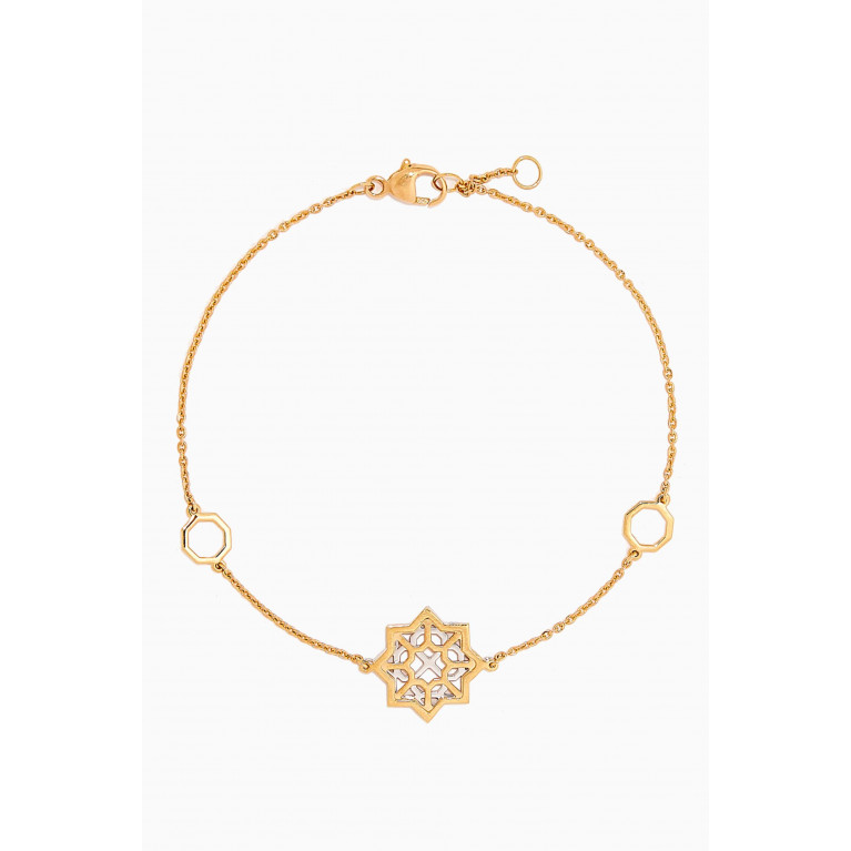 Damas - Al Qasr Star Bracelet in 18kt White & Yellow Gold