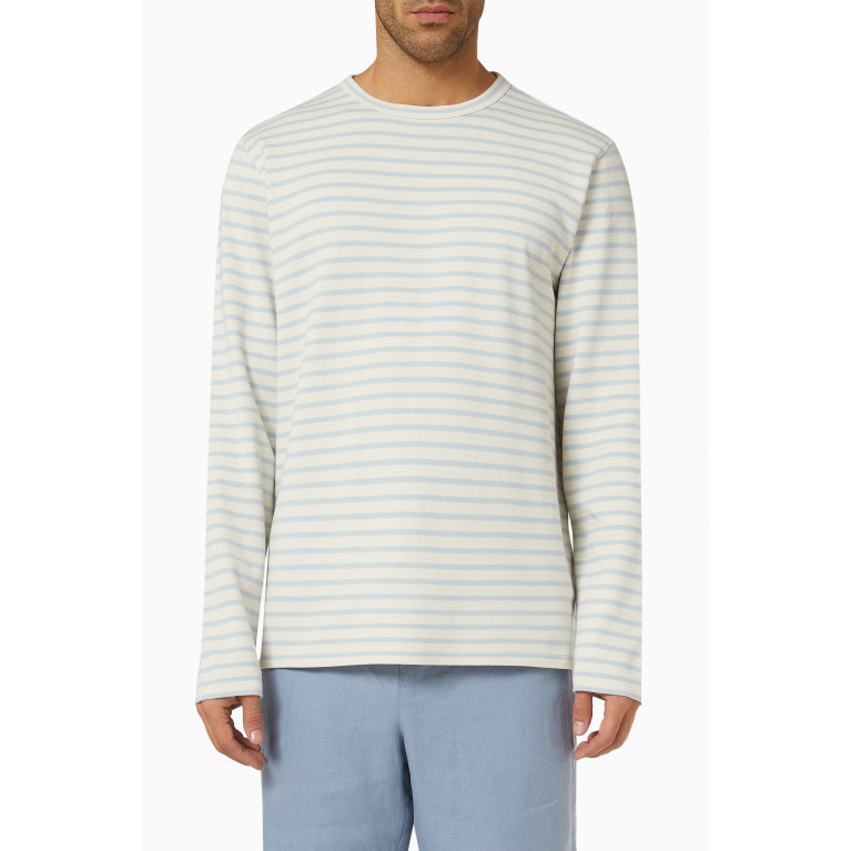 Vince - Breton Striped Long-sleeved T-shirt in Cotton