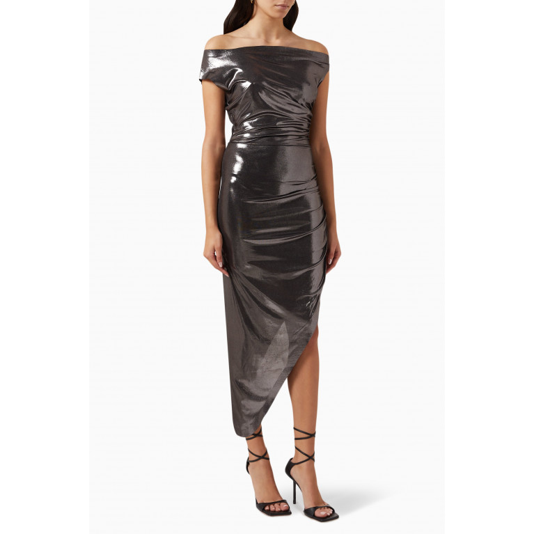 Norma Kamali - Off-shoulder Metallic Dress