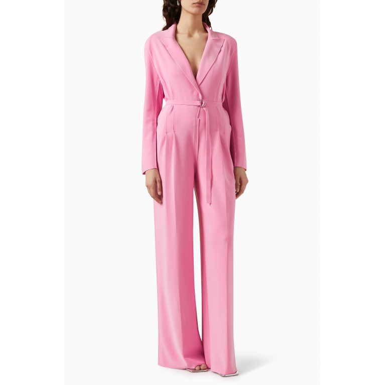 Norma Kamali - Single-breasted Straight-leg Jumpsuit in Poly Lycra