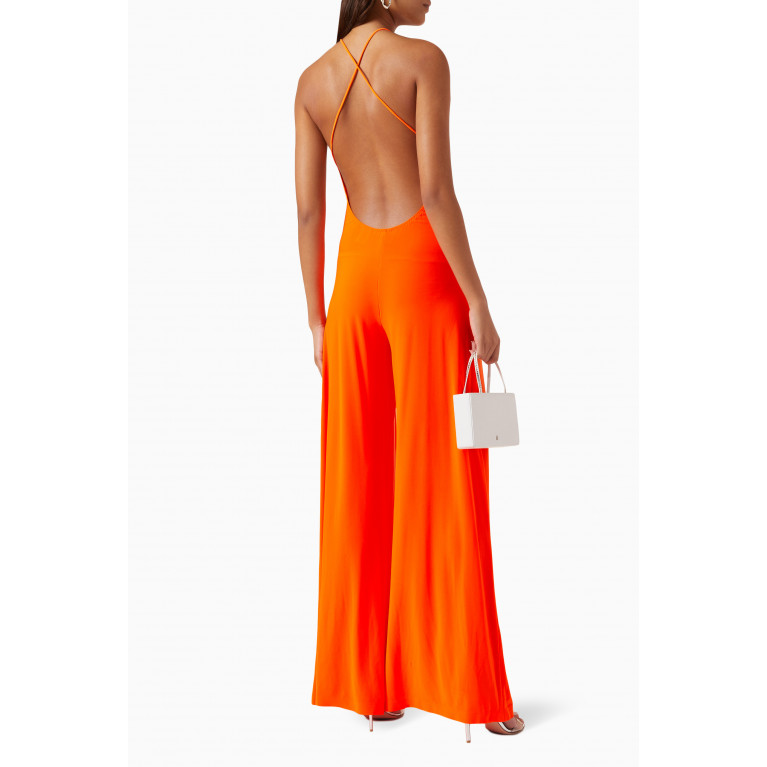 Norma Kamali - Low-back Jumpsuit in Stretch Poly-lycra