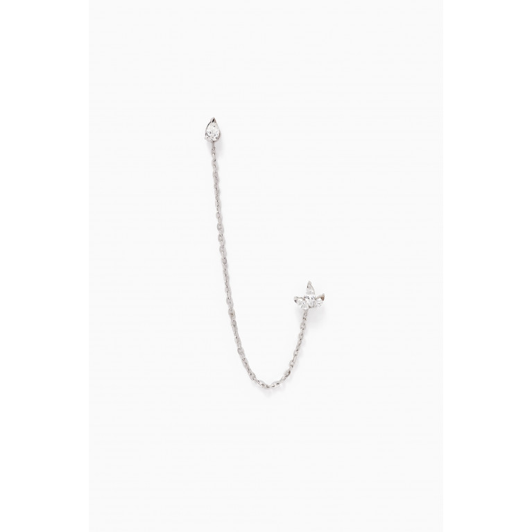 LaBella - Diamond Single Chain Ear Piercing in 18kt White Gold
