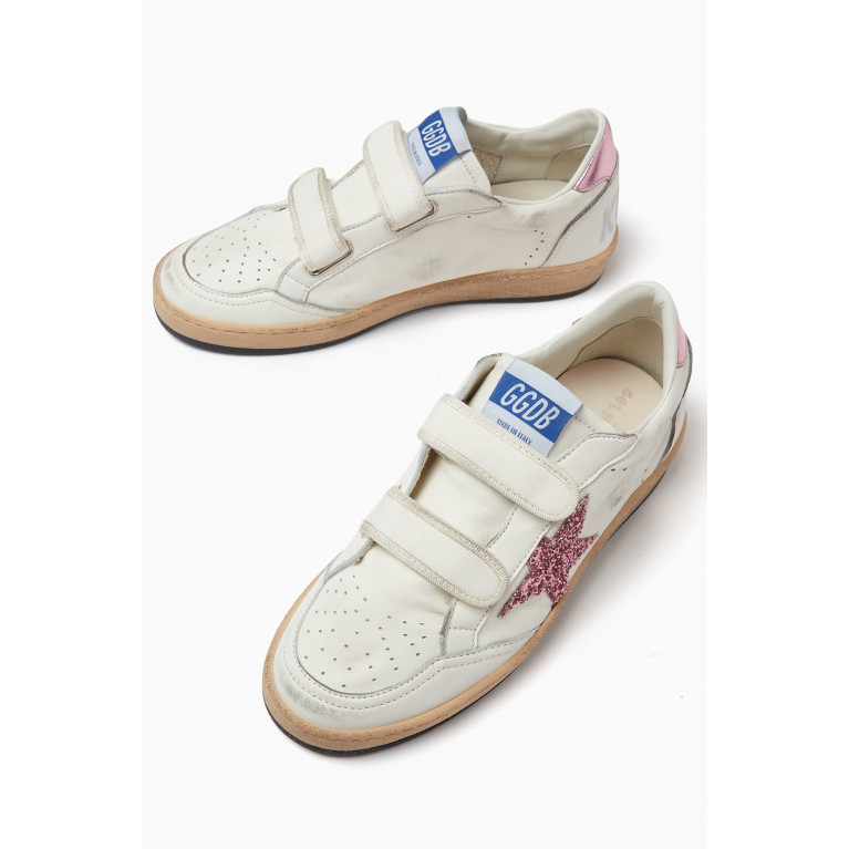 Golden Goose Deluxe Brand - Glitter Star Strap Sneakers in Nappa Leather
