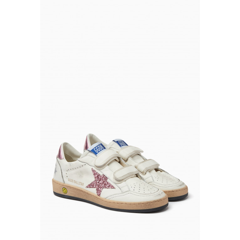 Golden Goose Deluxe Brand - Glitter Star Strap Sneakers in Nappa Leather