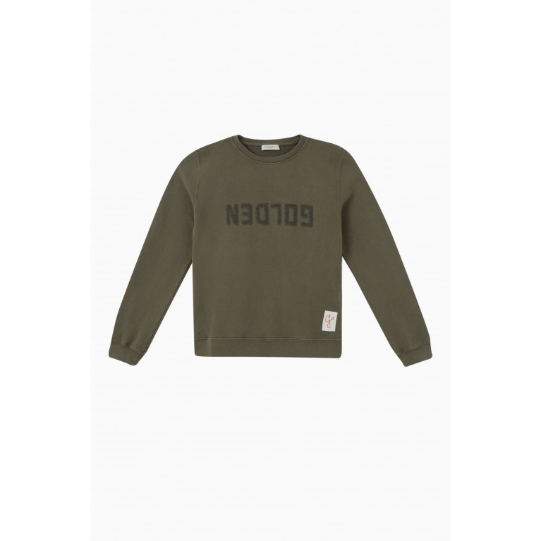 Golden Goose Deluxe Brand - Distressed Logo Sweatshirt in Cotton