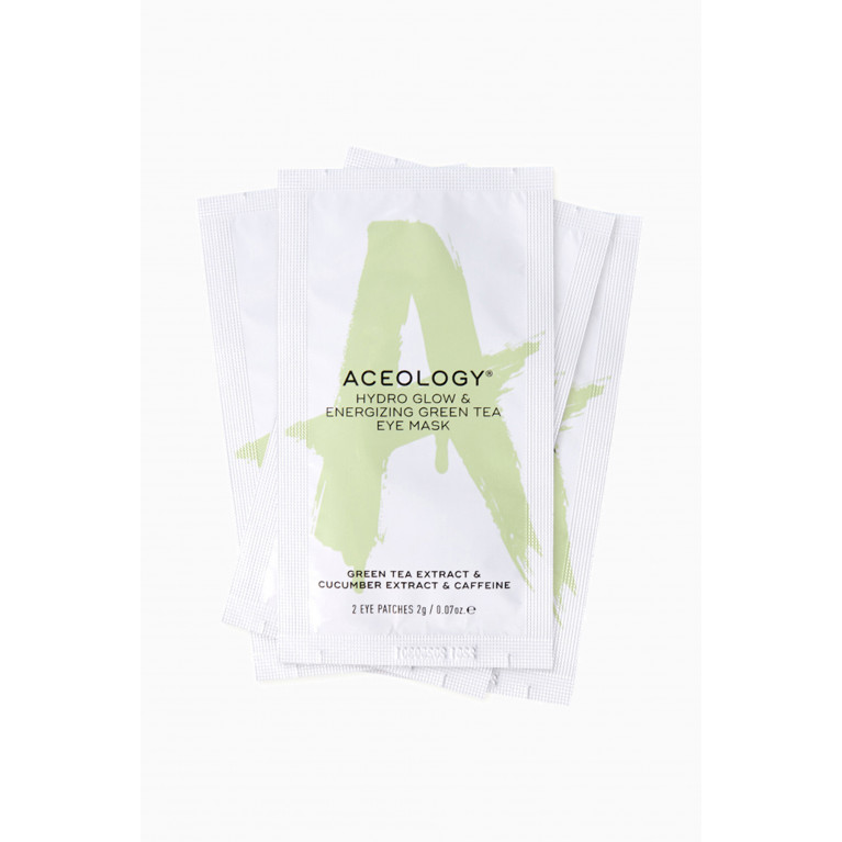 Aceology - Hydro Glow & Energizing Green Tea Eye Masks, 4-Pack
