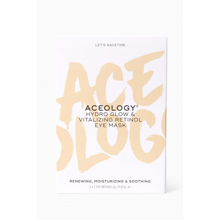 Aceology - Hydro Glow & Vitalizing Retinol Eye Mask, 4-Pack