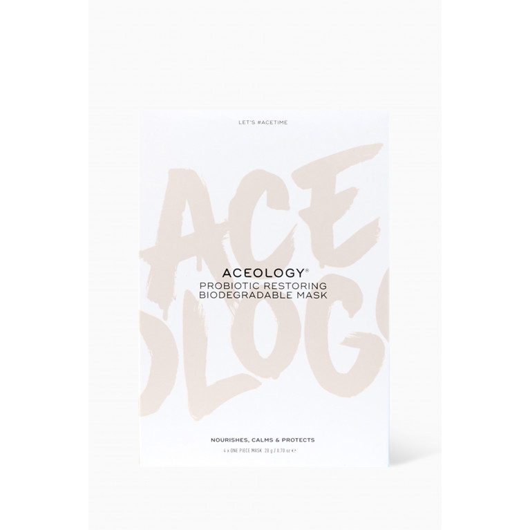 Aceology - Probiotic Restoring Biodegradable Mask, 4-Pack