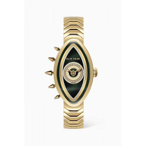 Elie Saab - Eayan Pure Swiss Diamond Gold-plated Watch, 23x40mm