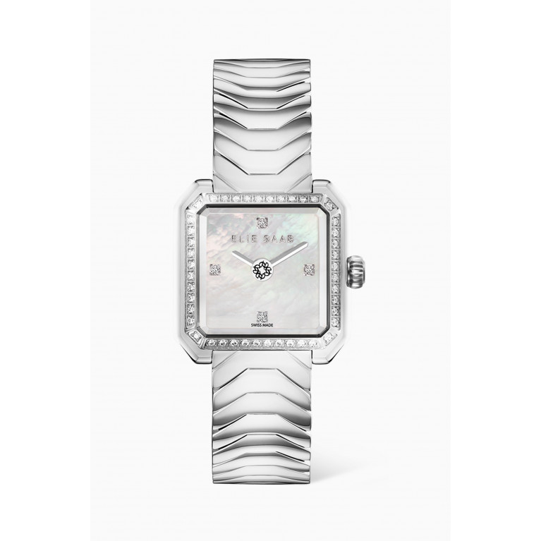 Elie Saab - Carré Swiss Diamond Stainless Steel Watch, 25mm