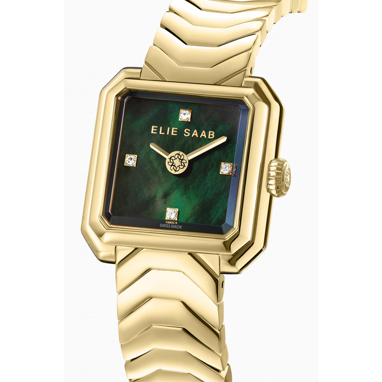 Elie Saab - Carré Swiss Yellow Gold-plated Watch, 25mm