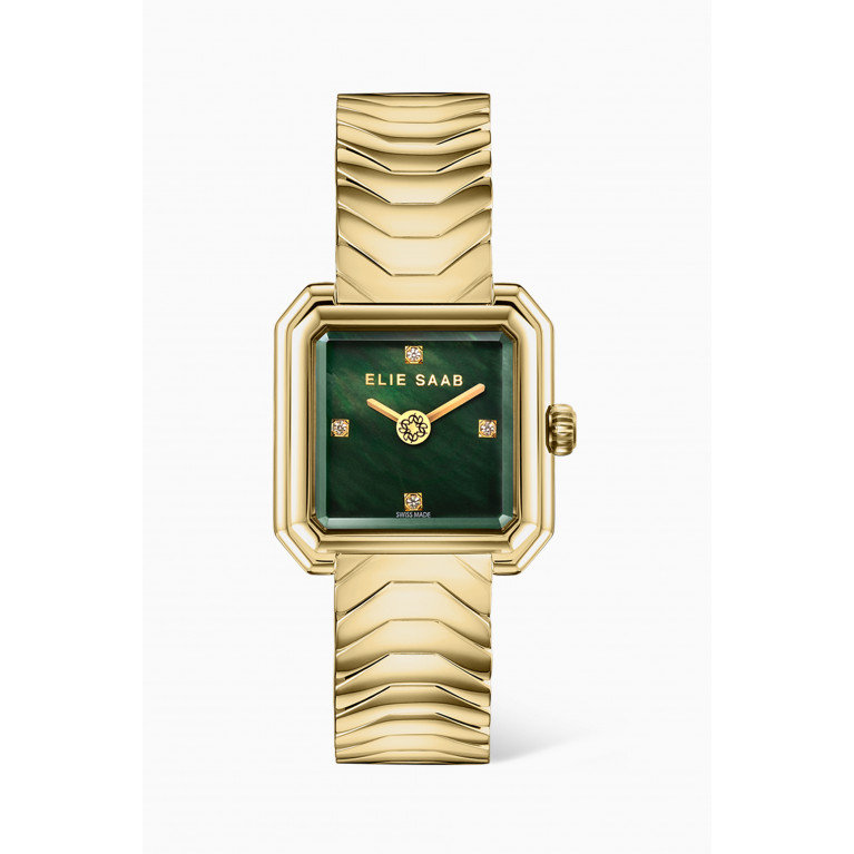 Elie Saab - Carré Swiss Yellow Gold-plated Watch, 25mm
