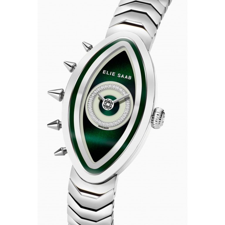 Elie Saab - Eayan Pure Swiss Diamond Stainless Steel Watch, 23x40mm