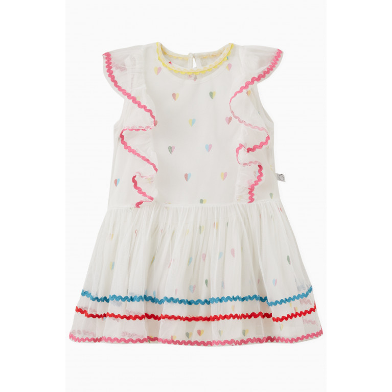 Stella McCartney - Ruffled Heart-printed Dress in Polyester