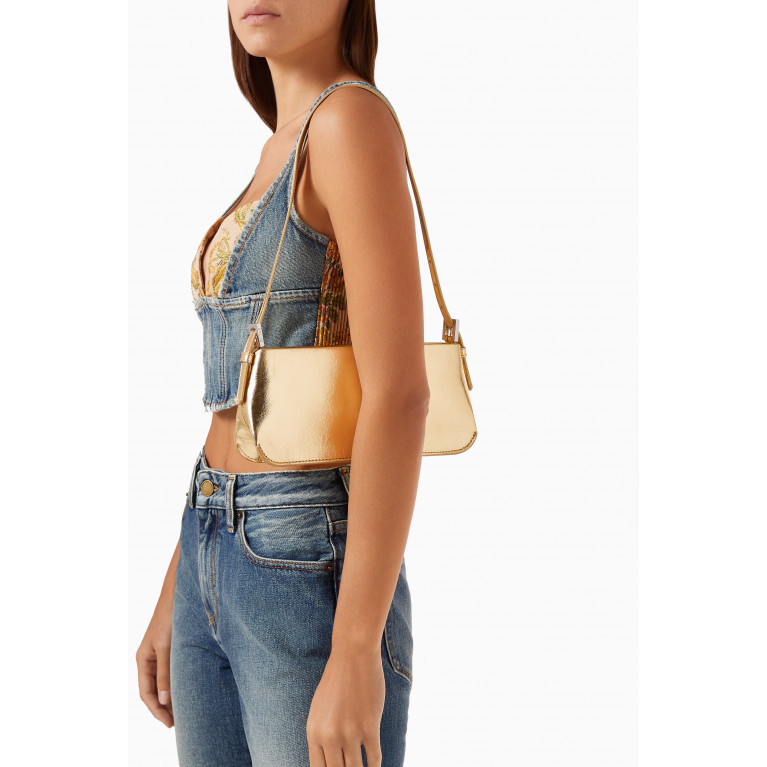 By Far - Dulce Shoulder Bag in Metallic Leather