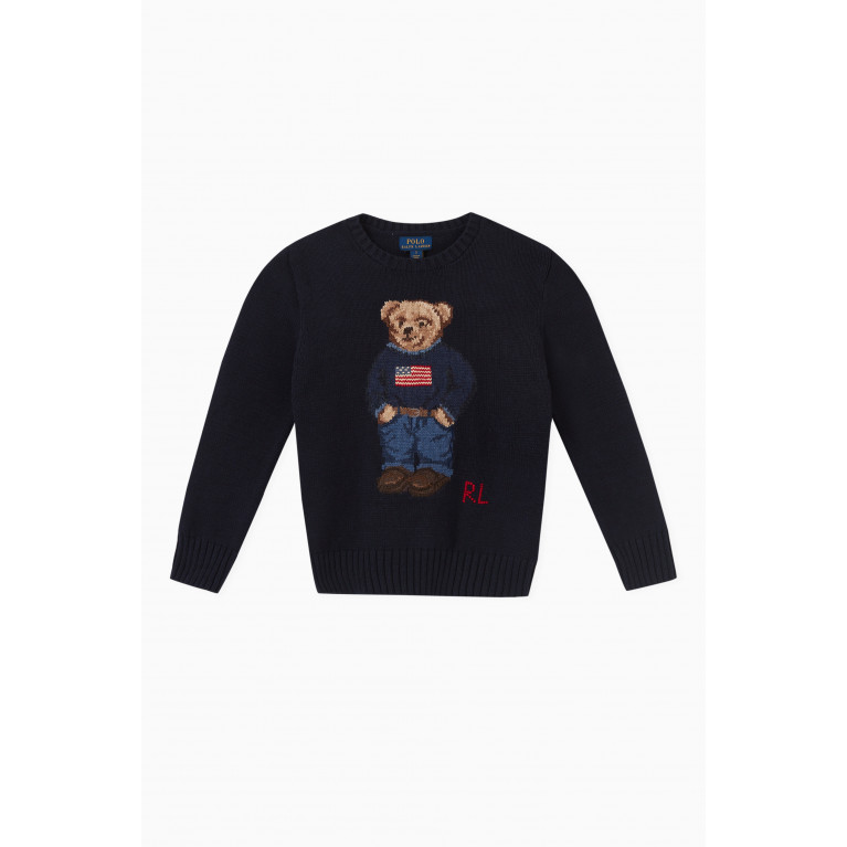Polo Ralph Lauren - Polo Ralph Lauren - Bear Embroidered Sweater in Cotton