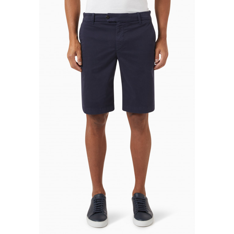 Eleventy - Chino Shorts in Stretch-cotton Blue