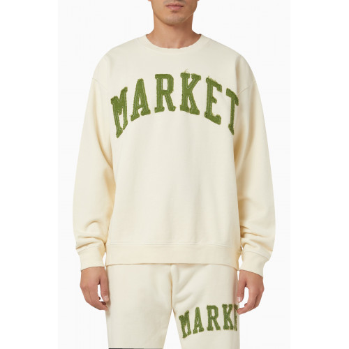 Market - Logo Vintage Wash Sweatshirt in Cotton Fleece