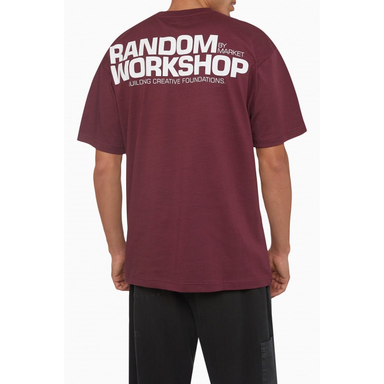 Market - Workshop Bear T-shirt in Cotton Purple
