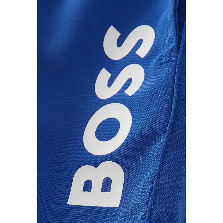 Boss - Logo Print Swim Shorts in Nylon