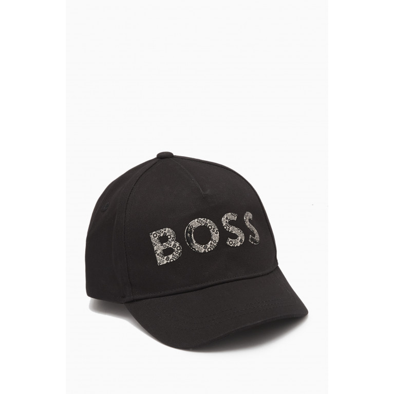 Boss - Capsule Logo Print Cap in Cotton