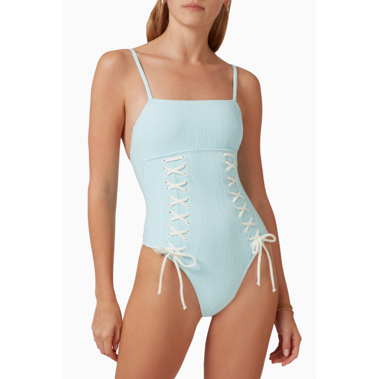 Frankies Bikinis - Kylee One-piece Swimsuit in Textured Jacquard