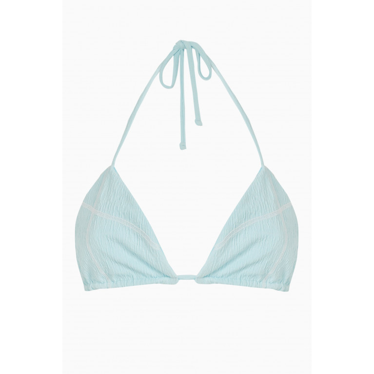 Frankies Bikinis - Tia Triangle Bikini Top in Textured Stretch Jacquard