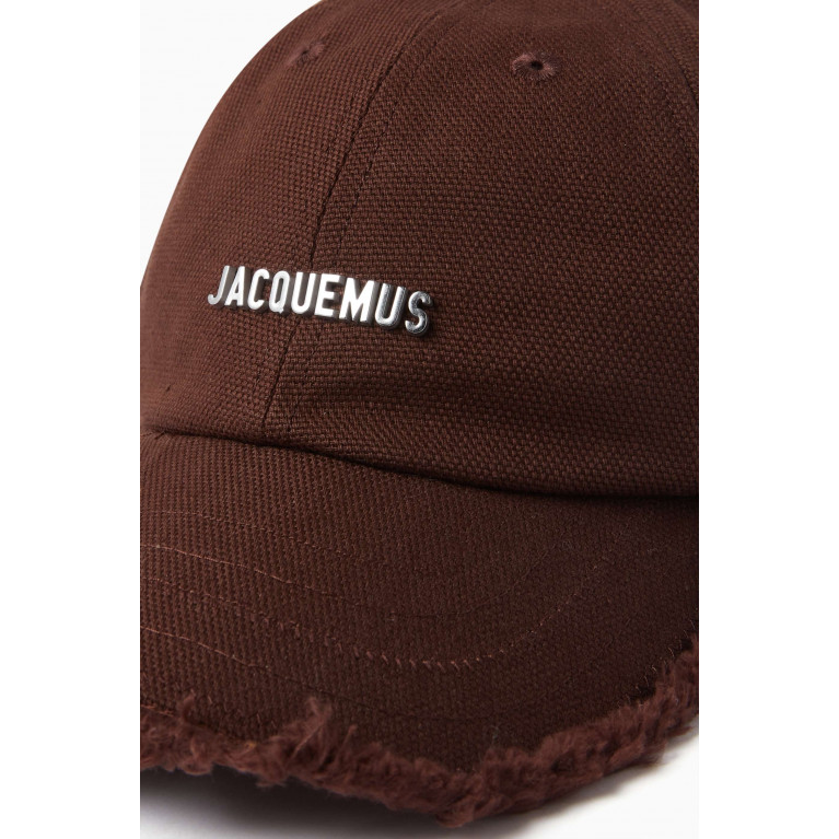 Jacquemus - La Casquette Artichaut Drawstring Cap in Cotton-canvas Brown