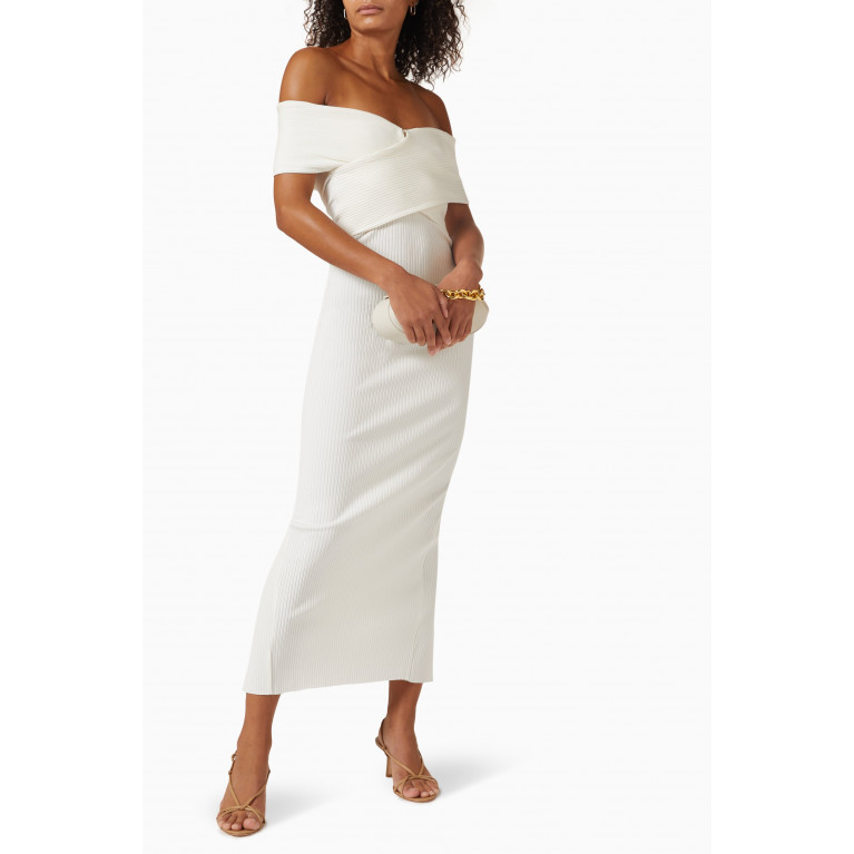 Studio Amelia - Python Wrap Dress White