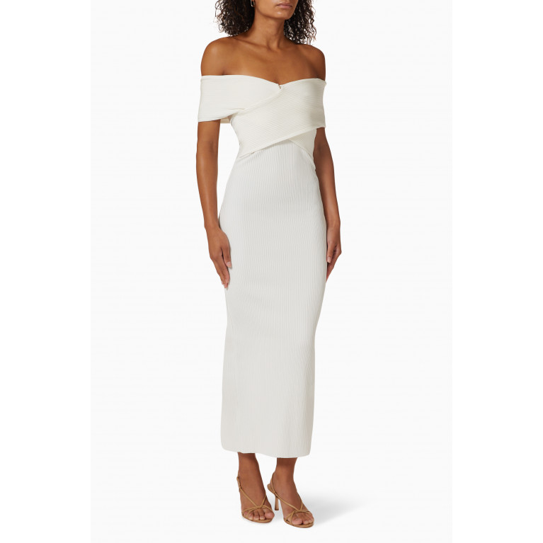 Studio Amelia - Python Wrap Dress White