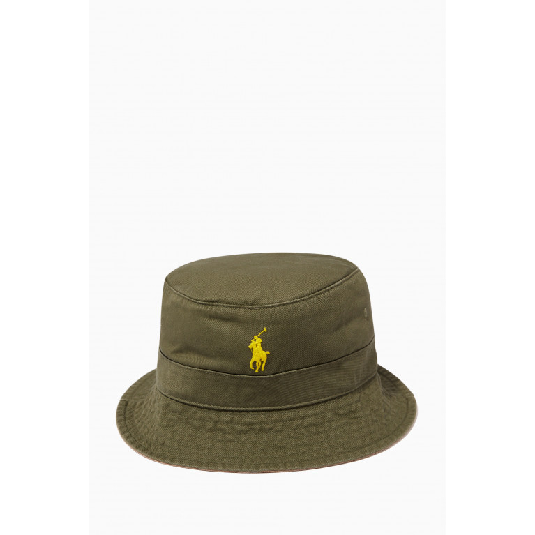 Polo Ralph Lauren - Polo Logo Bucket Hat in Cotton