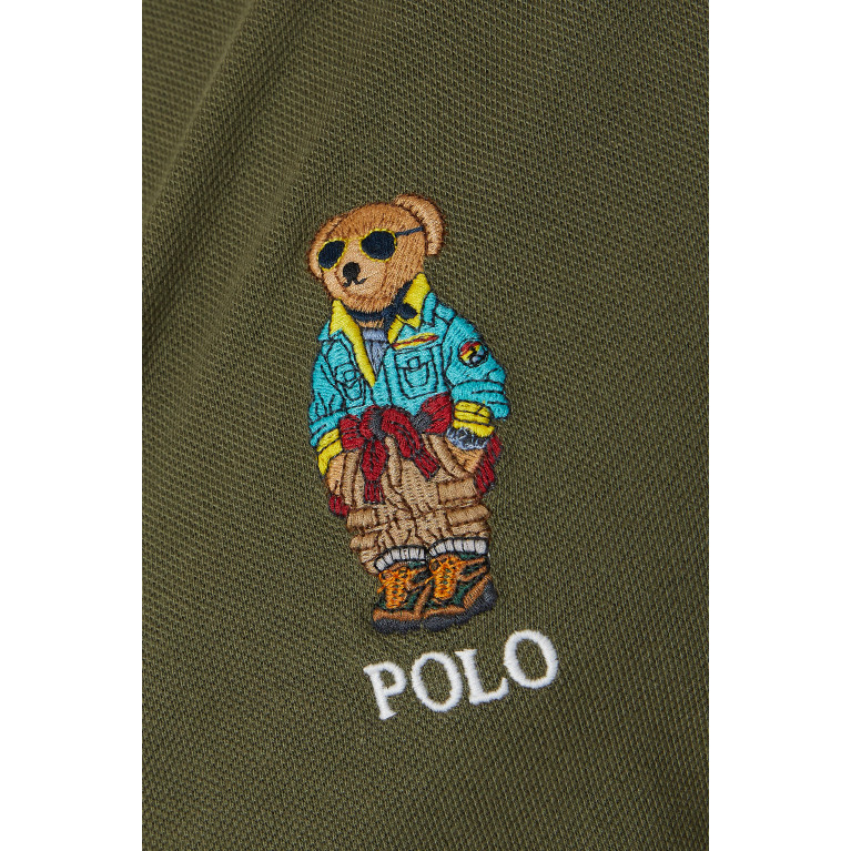 Polo Ralph Lauren - Bear Embroidered Polo Shirt in Cotton