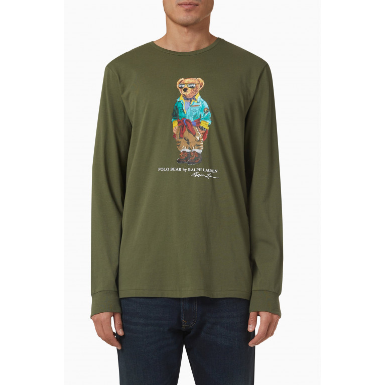 Polo Ralph Lauren - Polo Bear Print T-shirt in Cotton