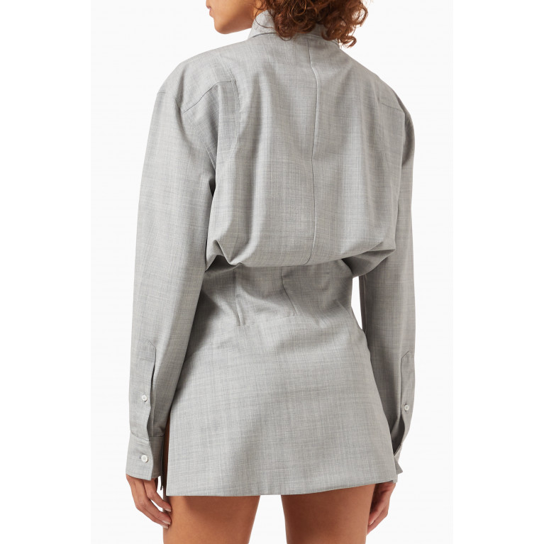 Armarium - Ania Mini Shirt Dress in Wool