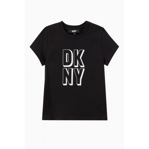 DKNY - Logo-print T-shirt in Cotton-jersey Black