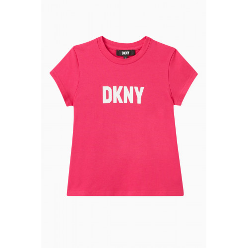 DKNY - Logo-print T-shirt in Cotton-jersey Pink