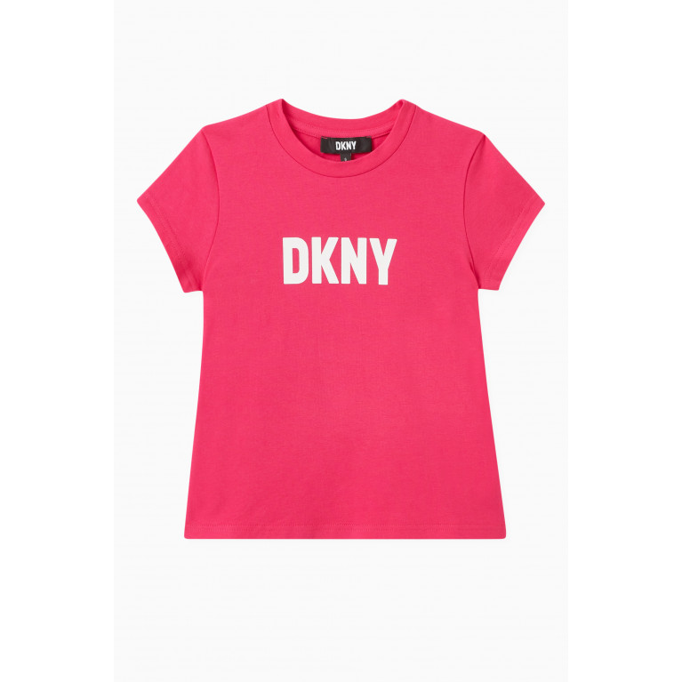 DKNY - Logo-print T-shirt in Cotton-jersey Pink