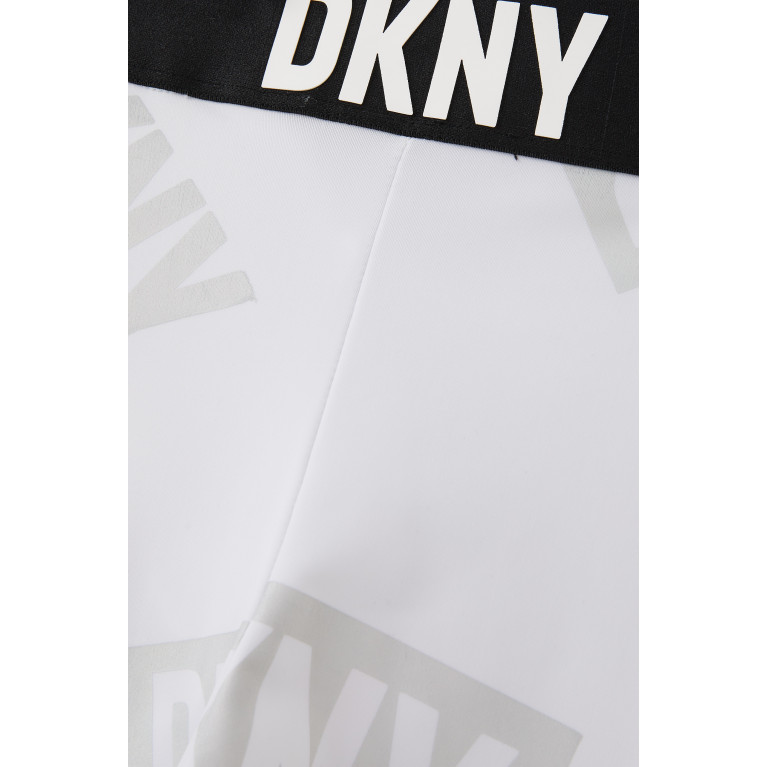DKNY - Metallic-logo print Leggings in Stretch-jersey
