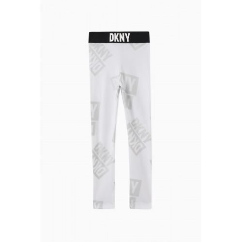 DKNY - Metallic-logo print Leggings in Stretch-jersey