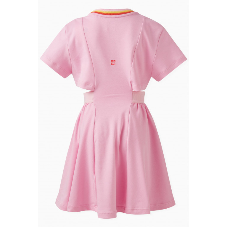 Givenchy - Logo-print Dress in Cotton Pink