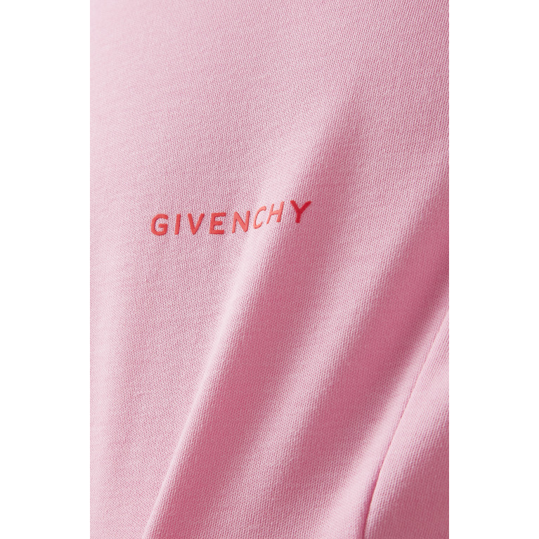 Givenchy - Logo-print Dress in Cotton Pink