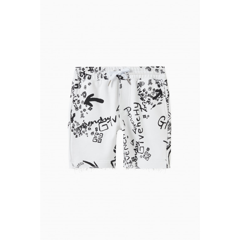 Givenchy - Graphic-print Shorts in Cotton