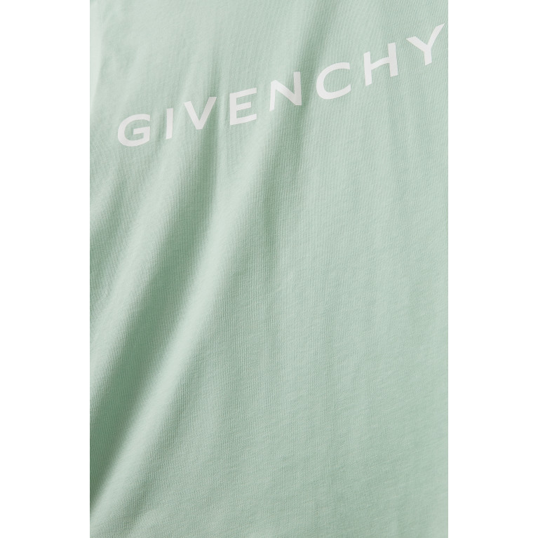 Givenchy - Logo Print T-shirt in Cotton Green