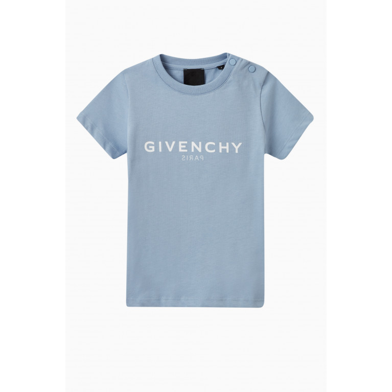Givenchy - Logo-print T-shirt in Cotton-jersey Blue