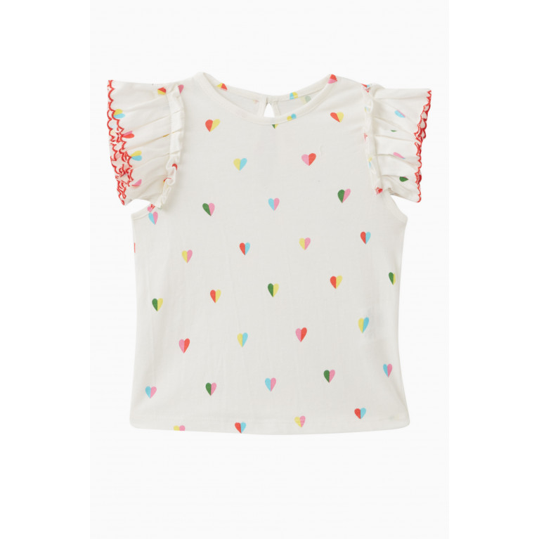 Stella McCartney - Heart Print T-shirt in Cotton