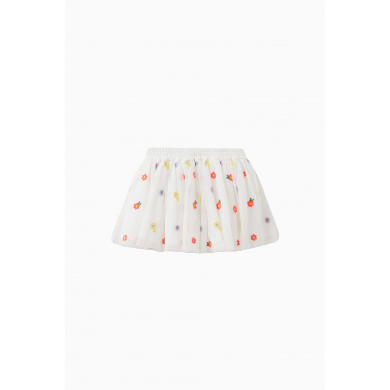 Stella McCartney - Embroidered Floral Skirt in Tulle