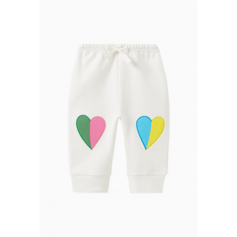 Stella McCartney - Heart-embroidered Sweatpants in Cotton